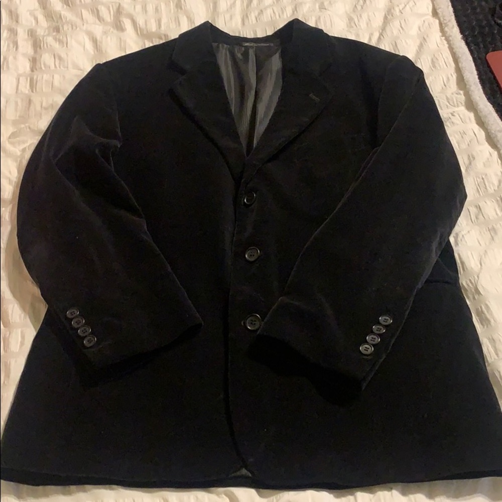 Black velvet sports coat
